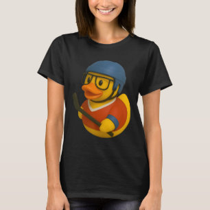 Camiseta Jogador de Hóquei no Gelo Pato de Borracha Ducky D