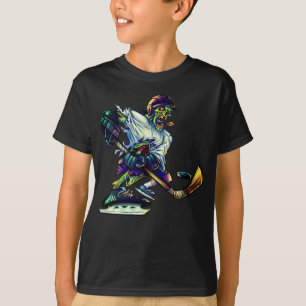 Camiseta Jogador de hóquei no gelo zombie central