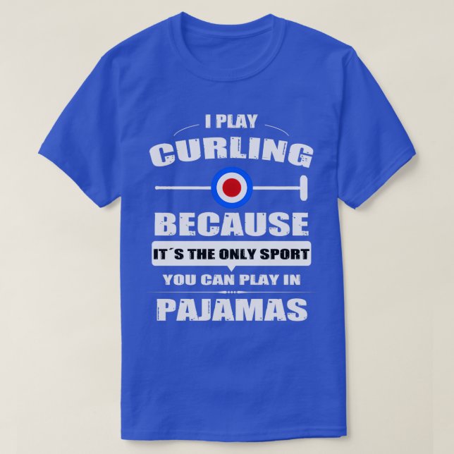 Camiseta Jogador de inverno Esportes Curling Stone Curler (Frente do Design)