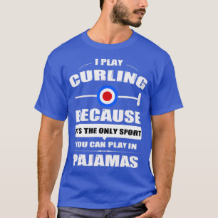 Camiseta Jogador de inverno Esportes Curling Stone Curler
