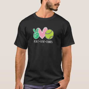 Camiseta Jogador de Jogo de Bola de Atleta do Peace Love