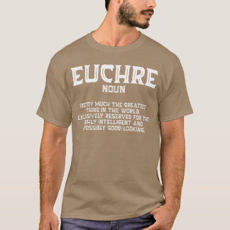 Camiseta Jogador de Jogo de Cartas Euchre Parceiros Engraça