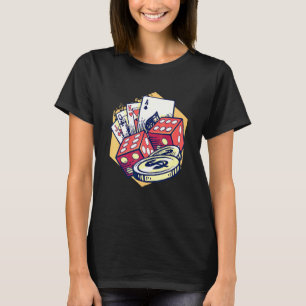 Camiseta Jogador De Jogo De Cartões De Pôquer Em Jogo