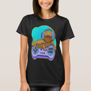 Camiseta Jogador de Jogo de Computador Lagarto Gamer de Dra