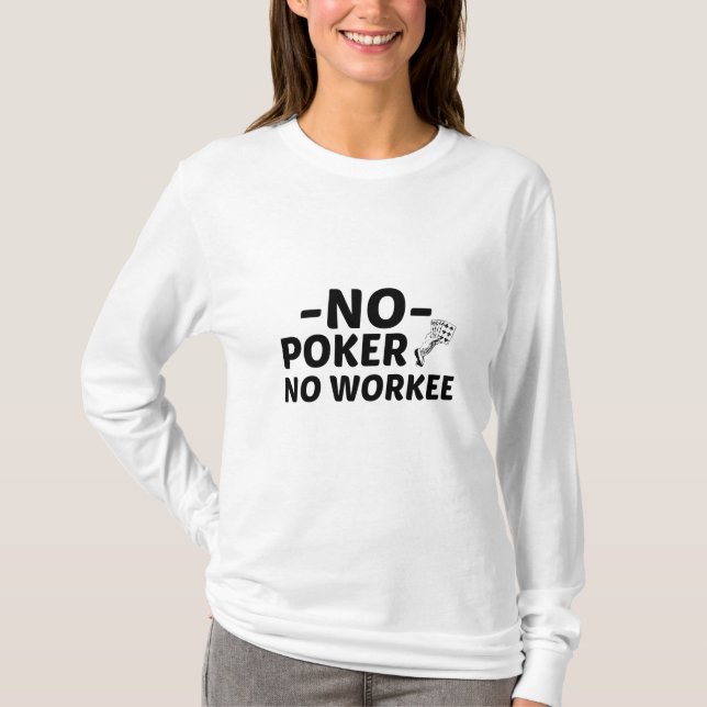 Camiseta Jogador de jogo de pôquer engraçado (Frente)
