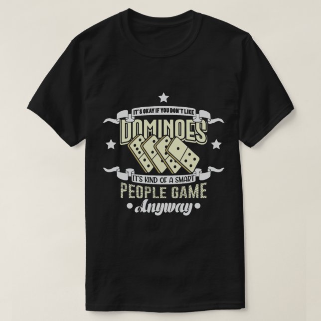 Camiseta Jogador de Jogos de Conselho Domino Gift Domine (Frente do Design)