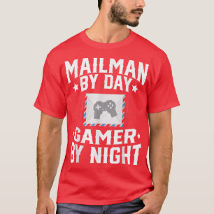 Camiseta Jogador de jogos de vídeo Postman Mailman por Day