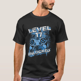 Camiseta Jogador de jogos desbloqueado do nível 17