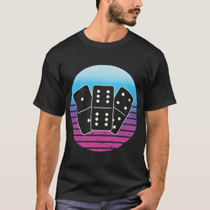Camiseta Jogador de jogos do Azulejo Dominó Retro Vintage
