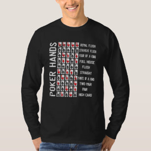 Camiseta Jogador de Jogos do Casino com Folha de Chinho em