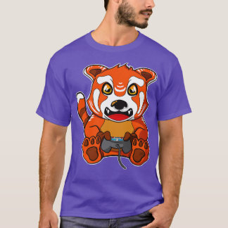 Camiseta Jogador de jogos Red Panda Cute