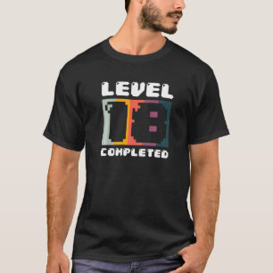 Camiseta jogador de jogos vintage pixel 18.º aniversário
