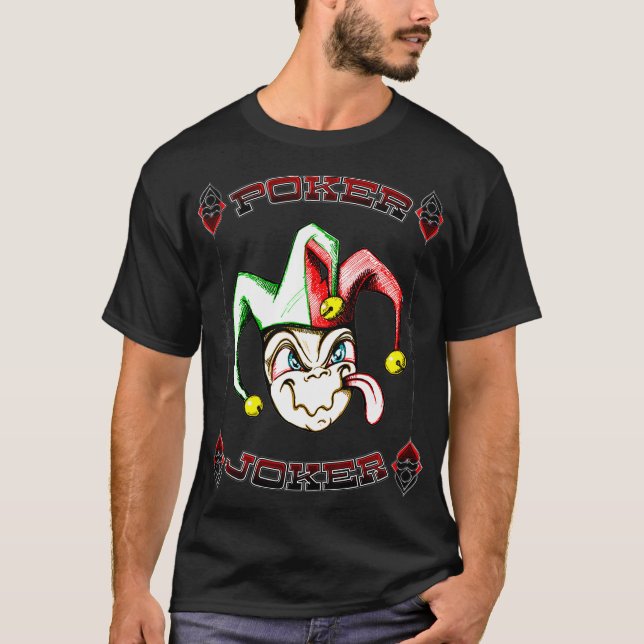 Camiseta Jogador de Joker de Joker de Joker Jogador de Jogo (Frente)