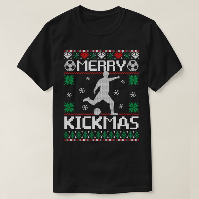 Camiseta Jogador de Kickmas feliz Desportivo Sueco de Natal (Frente do Design)