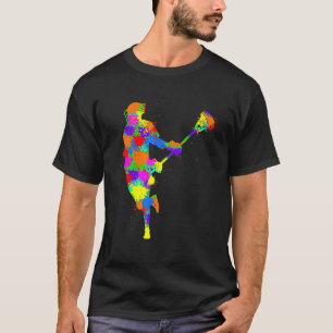 Camiseta Jogador de Lacrosse Crianças Meninos Juventude