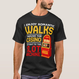 Camiseta Jogador De Máquinas De Slot Funny Casino Jogo Hum