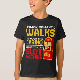 Camiseta Jogador De Máquinas De Slot Funny Casino Jogo Hum