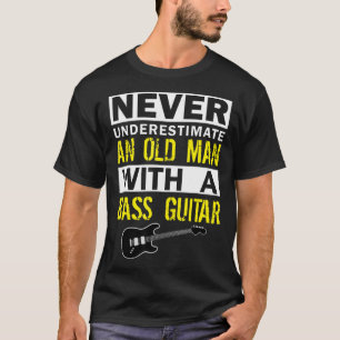 Camiseta Jogador de Mens Bass Músico Presente Padre Avô 