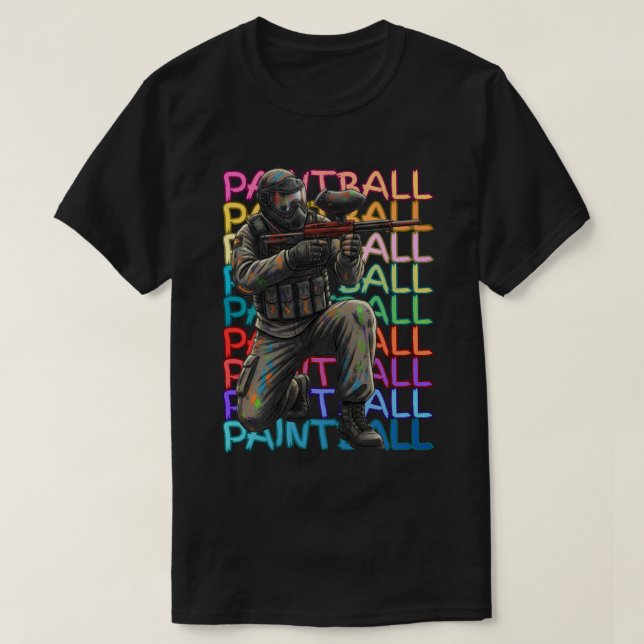 Camiseta Jogador de Paintball (Frente do Design)