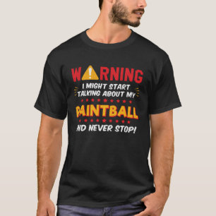 Camiseta Jogador de Paintball com Gráfico de Piada