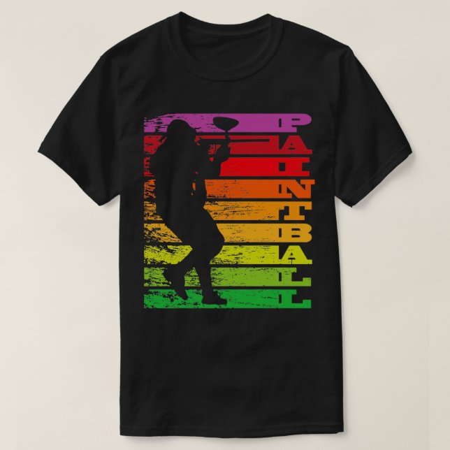 Camiseta Jogador de Paintball do Paintball Te Pegou Equipe  (Frente do Design)