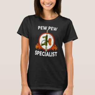 Camiseta Jogador de Paintball Especialista em Pew Pew Pew