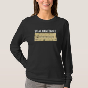 Camiseta Jogador de PC WASD Meme O que os jogadores veem J