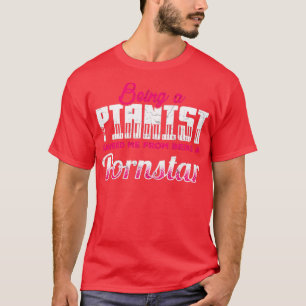 Camiseta Jogador de Piano Engraçado
