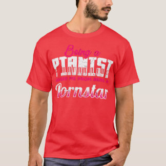 Camiseta Jogador de Piano Engraçado