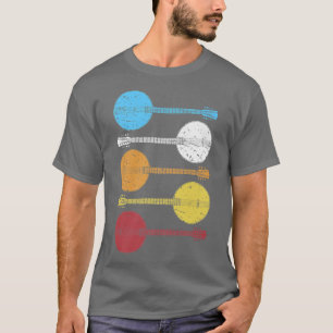 Camiseta Jogador de Pickers de Banjo Bluegrass, Retro Guita