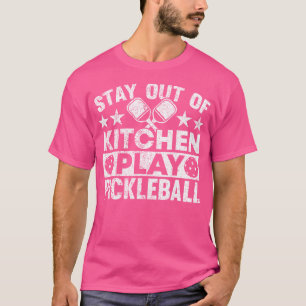 Camiseta Jogador de Pickle Ball Engraçado Fique Fora do Pic