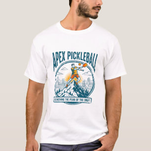 Camiseta Jogador de Pickleball Alcançando o Pico da Montanh