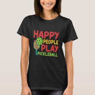 Camiseta Jogador de Pickleball Feliz do Pessoas Play