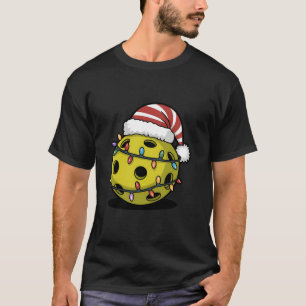 Camiseta Jogador de Pickleball Festivo Luzes de Natal Spo
