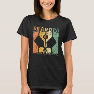 Camiseta Jogador de Pickleball Retrô Dia dos Avós Melhor Av