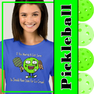 Camiseta Jogador de Pickleball Sorvete de Chocolate Macio V