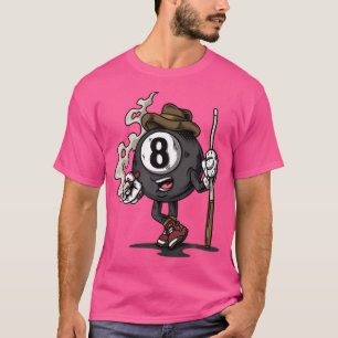Camiseta Jogador de Piscina 8 Ball Billiard Oito Ball Billi