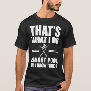 Camiseta Jogador de Piscina engraçado Billiards Billiard Ba