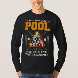 Camiseta Jogador De piscinas Para Homens Legal Viciados Em
