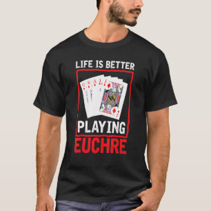 Camiseta Jogador de Placa Euchre Euchre para jogar melhor n