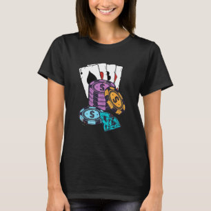Camiseta Jogador De Poker Ace Spades Jogador De Cartão Sort