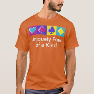 Camiseta Jogador De Poker Único De Quatro Amigos De Poker