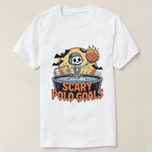 Camiseta Jogador de Pólo Aquático Esqueleto Assustador no H