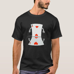 Camiseta Jogador de Pôquer Apostando Ás Carta de Pôquer Pôq