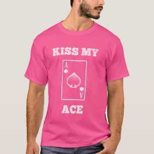 Camiseta Jogador De Pôquer BEIJA MEU Torneio De Poker Engra