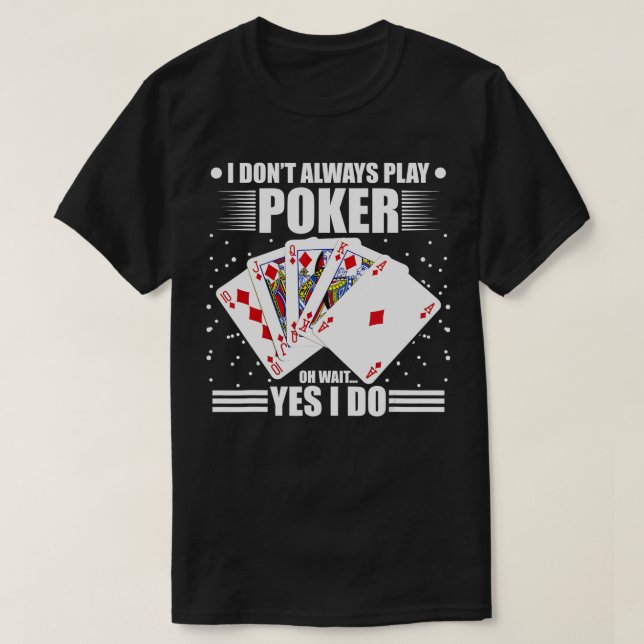 Camiseta Jogador de pôquer do cassino Blackjack Cartões Eng (Frente do Design)