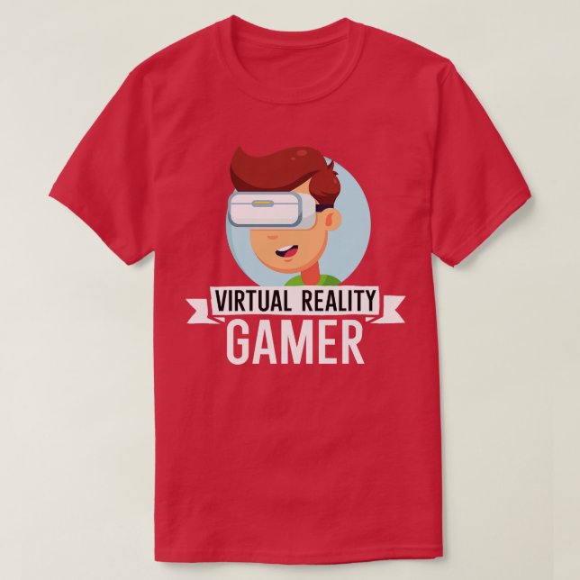 Camiseta Jogador de realidade virtual (Frente do Design)