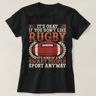 Camiseta Jogador De Rugby Meio Que Uma Pessoas Inteligente 