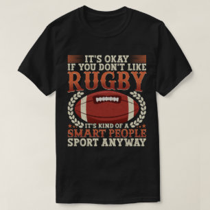 Camiseta Jogador De Rugby Meio Que Uma Pessoas Inteligente 