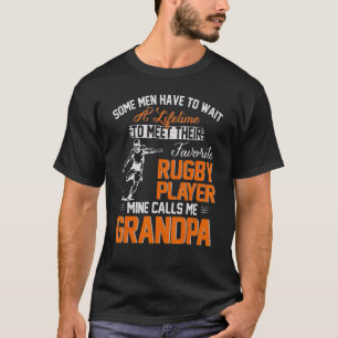 Camiseta Jogador de Rugby Mine Me Chama Avô Rugby Gift